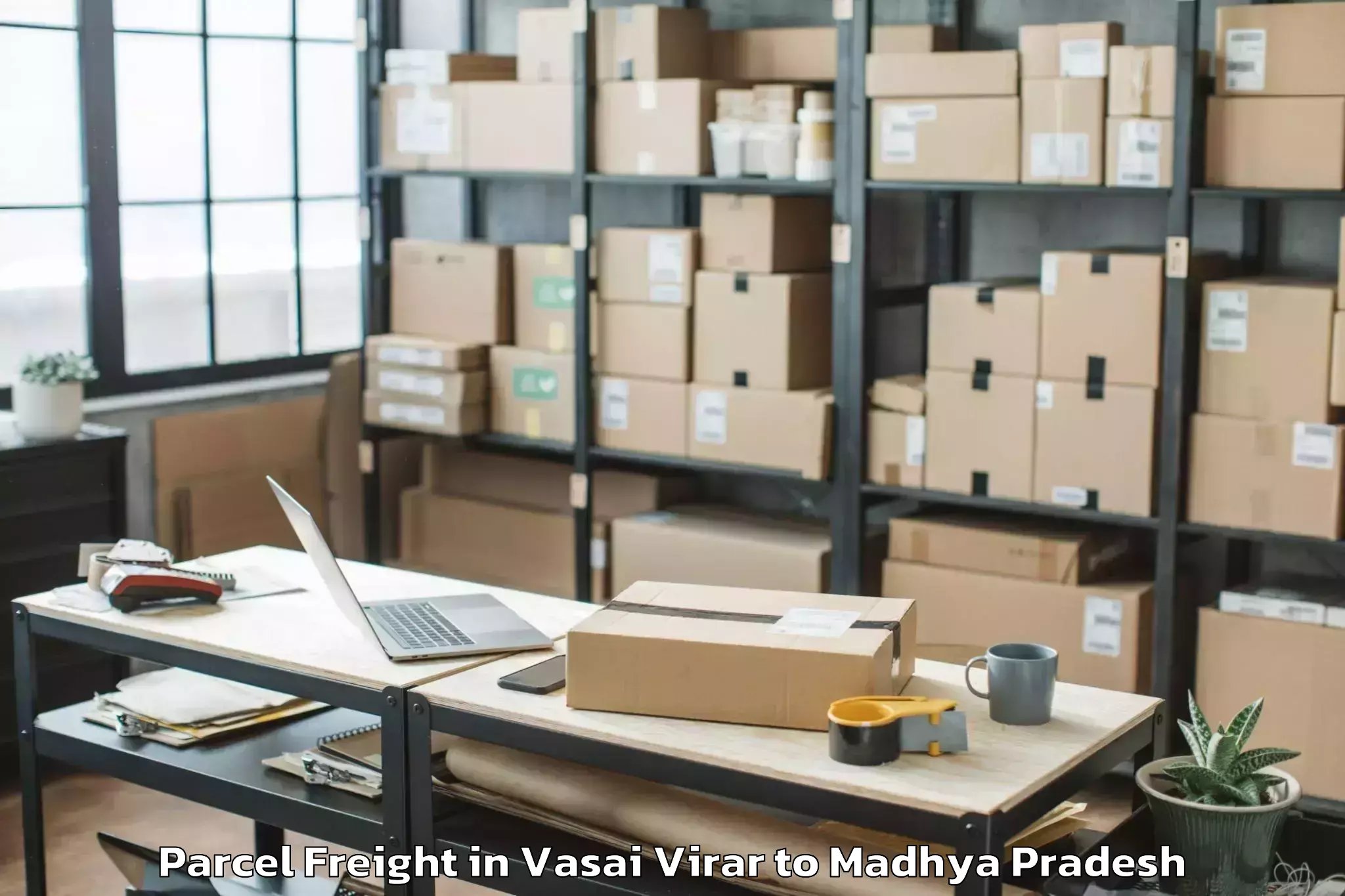 Easy Vasai Virar to Bhanpur Parcel Freight Booking